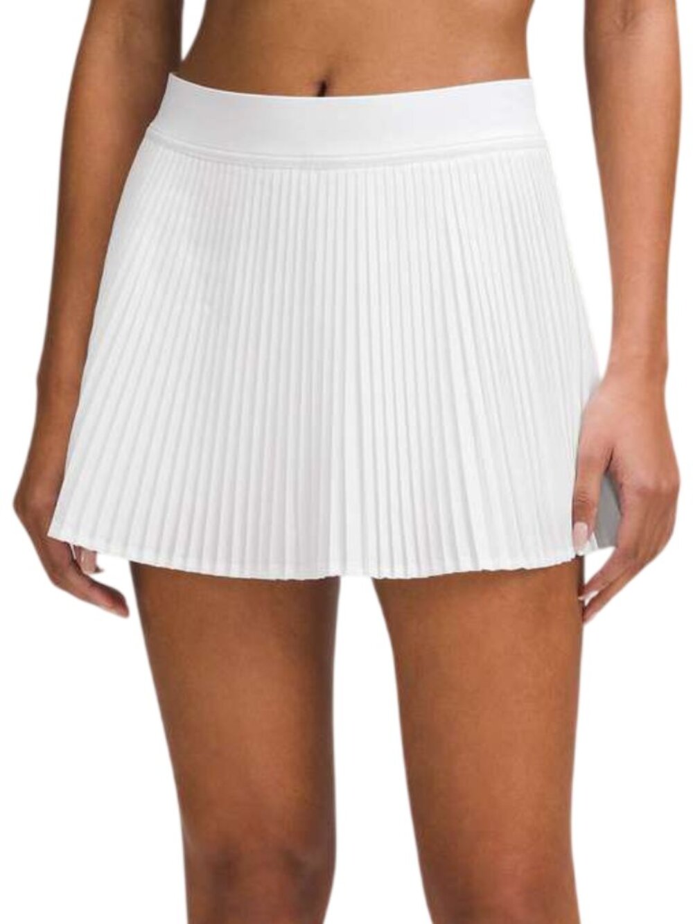 Lululemon Varsity High-Rise Pleated Tennis Skirt white size 10 M L active skort